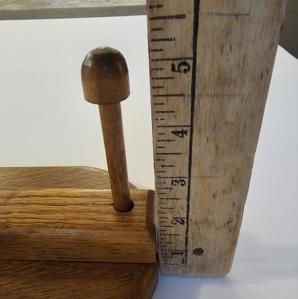 Vintage Handmade Oak Wooden Napkin Holder Cottage Core Farmcore Nostalgia 90s